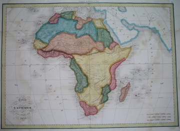1838 oryginał MAPA AFRYKA Libia Tunezja Senegal