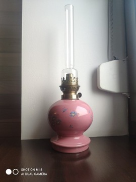 Stara francuska porcelanowa lampa naftowa nr 53