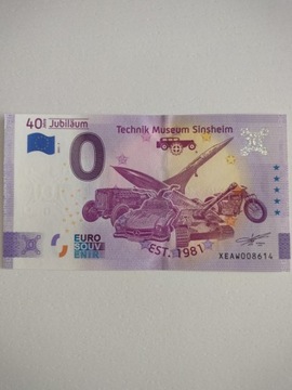 O euro banknot kolekcjonerski 