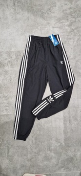 Dresy ADIDAS damskie r.34 xs czarne 3 paski białe 