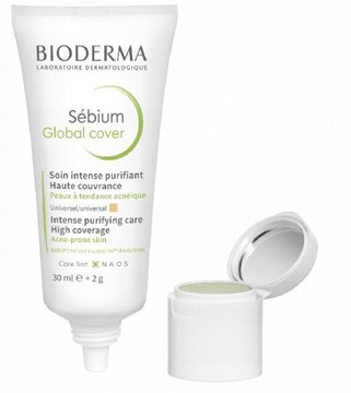 Bioderma Sebium Global Cover 30 ml koloryzujący krem + korektor + lusterko 