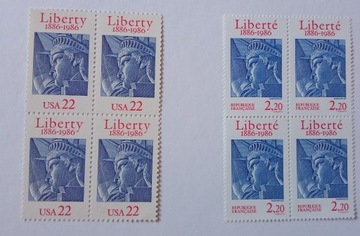 Znaczki czyste 1986r Mi USA1841,Francja 2554UNESCO