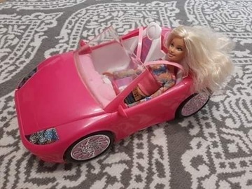 Barbie kabriolet z lalką, auto Mattel oryginał