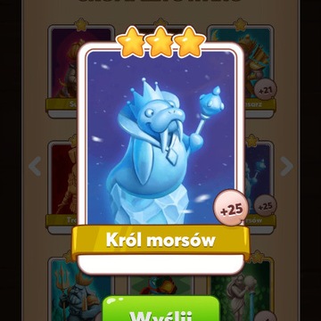 Król Morsów Posągi Coin Master Karta