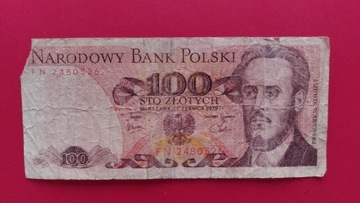 Banknot 100 zł z 1979r, Seria FN