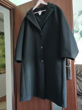 Klasyczny czarny płaszcz H&M xl 48/50/52 