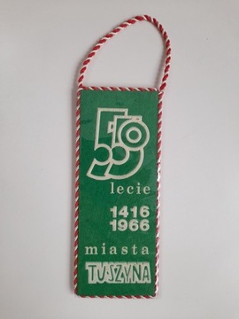 Proporczyk 500-lecie miasta Tuszyn 1416-1966