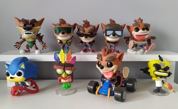 Crash Bandicoot - ZESTAW 8 FUNKO POP + 1 GRATIS