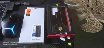 Galaxy S23 ULTRA Etui 2szt.Spigen Liquid i Ferrari