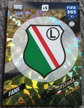 Legia Warszawa 2018 panini 280 