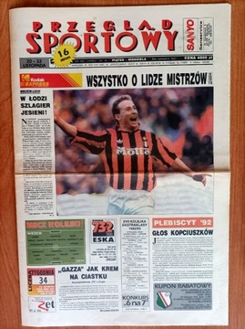 Gazeta "Przegląd Sportowy" - rocznik 1992 (nie oprawiony)