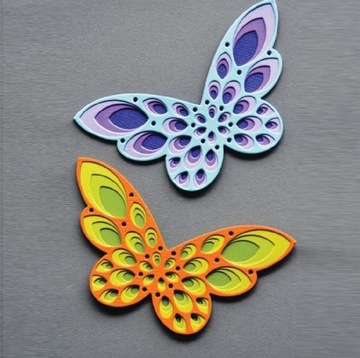 Motyl motyle 4D scrapki 4 sztuki scrapka wiosna