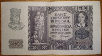 Polska , 20zł 1940r