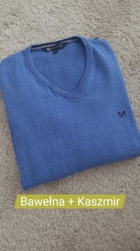 Lekki sweter kaszmir bawełna Crew Clothing Company