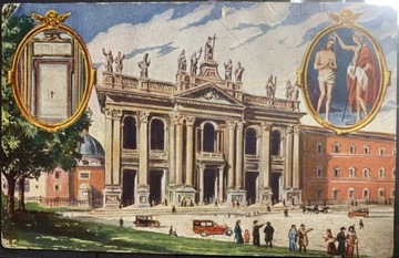 Stara Pocztówka Rzym Bazylika św. Jana na Lateranie