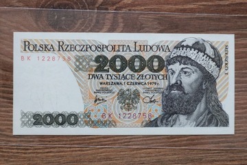 2000 ZŁ 1979 stan UNC/UNC- seria BK rzadka seria