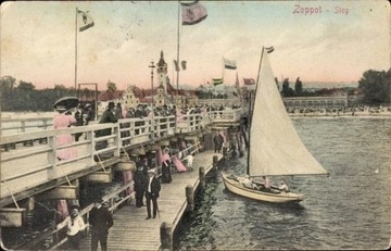 SOPOT Zoppot molo turyści 1909