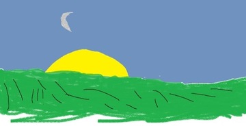 Obraz Tadzia (6 lat) "Zachód słońca" 