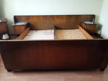 Łóżko drewniane dwuosobowe 