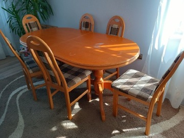 Stół + 6 krzeseł 