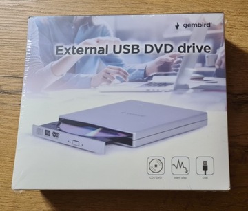 Napęd optyczny zewnętrzny Gembird DVD-USB-02-SV 