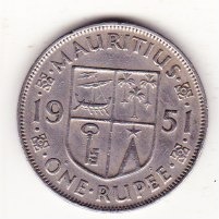 MAURITIUS  1 rupia ... 1951