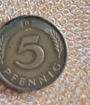 Moneta 5 Pfennig  z 1982 r.