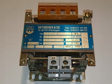 Transformator RATHGEBER ES 50 S. 230V-24VDC 50VA
