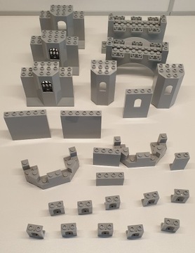 LEGO castle mix różne jasnoszare