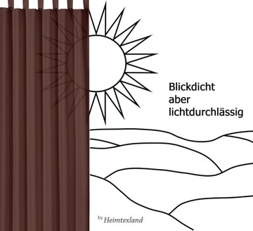 heimtexland Zasłona z oczkami czekoladowy 245x140