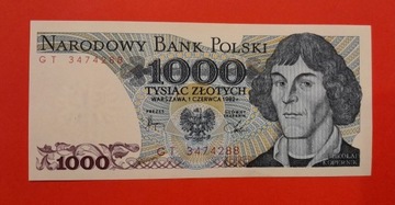 Banknot 1000 zł. Mikołaj Kopernik