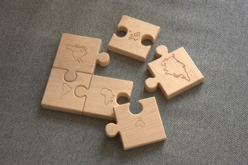 Podkładki pod kubki - puzzle