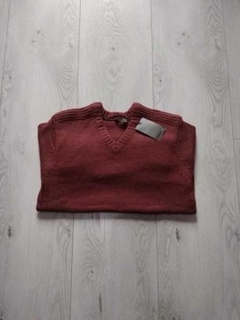 bordowy sweter męski roz. XL nowy ciepły