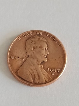 1 cent 1957 D  USA 