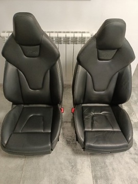 Fotele Audi A4 S4 B8 czarna skóra avant sedan kpl