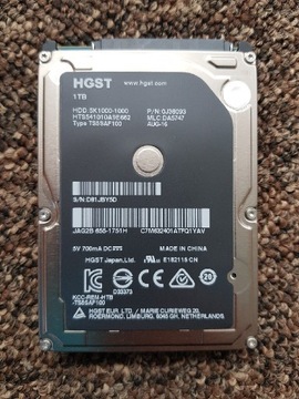 Dysk twardy 2,5" HGST 1 TB (1000GB)