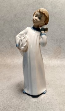 LLADRO NAO #596G Chłopiec z budzikiem Hiszpania