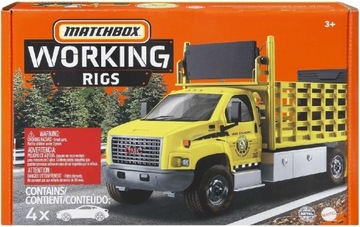 MATCHBOX 4 PACK WORKING RIGS GMC ŻURAW BETONIARKA