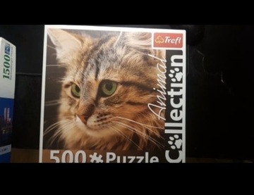 Puzzle Trefl kot portret 500 elementów