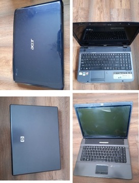 dwa laptopy na części 