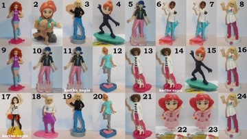 *_* Figurki BARBIE, MIRACULOUS 1szt/ 3zł kinder