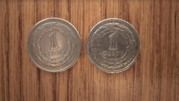 Monety 1zł z roku 1992 i 1994