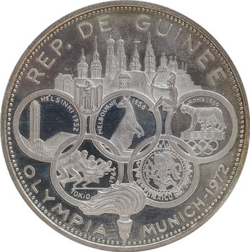 Gwinea 500 francs 1969, Ag proof KM#15