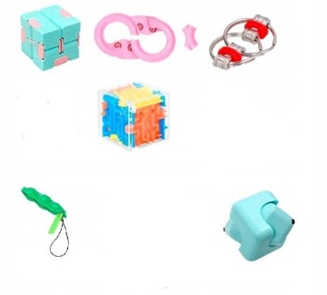 Fidget zabawki sensoryczne antystresowe 6 szt
