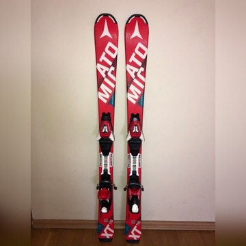 narty Atomic Redster 110cm, buty, kijki, kask