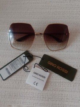 GINO ROSSI/Duże okulary przeciwsłoneczne/ NOWE 