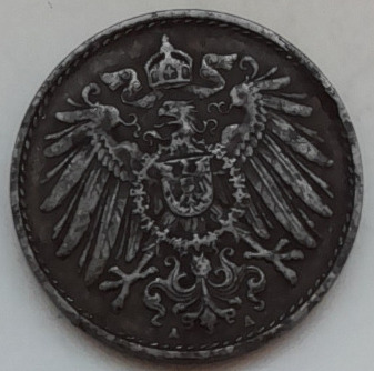 NIEMCY 5 Pfennig 1917 A  Żelazo  