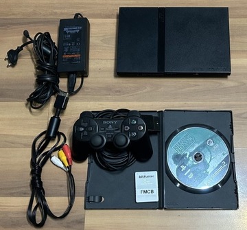 PS2 Slim +Pad Sony +FMCB +Medal Of Honor