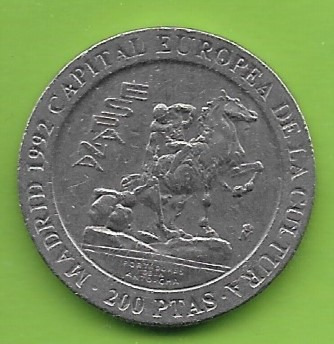 HISZPANIA - 200 PESETAS - 1992 JEŹDZIEC