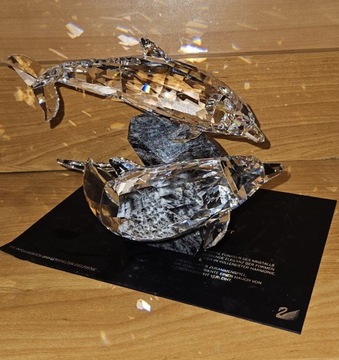 Figurka Swarovski Dolphines crystal+granit